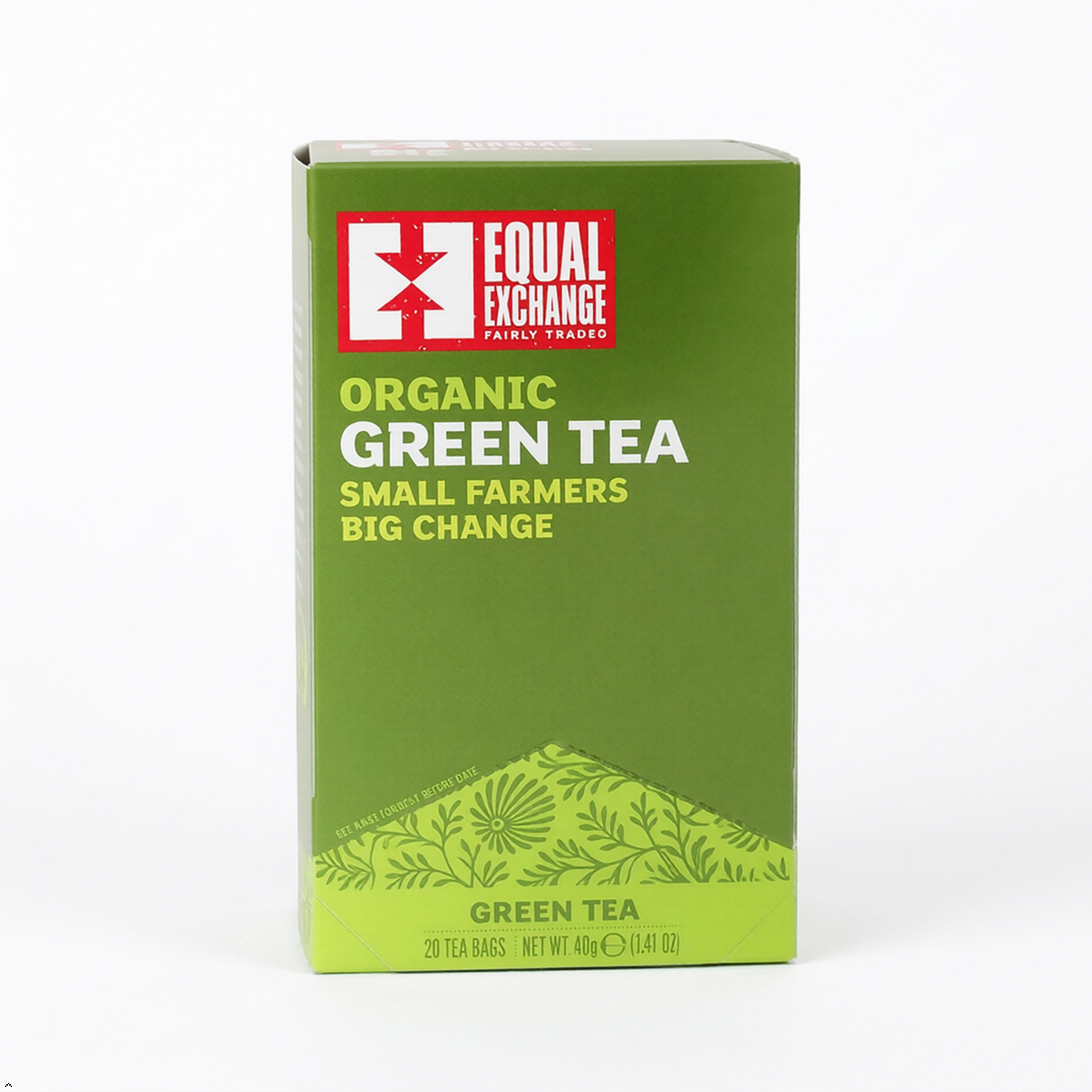 Equal Exchange - Organic Small Farmers Big Change Green Tea - 20 Tea Bags Equal Exchange